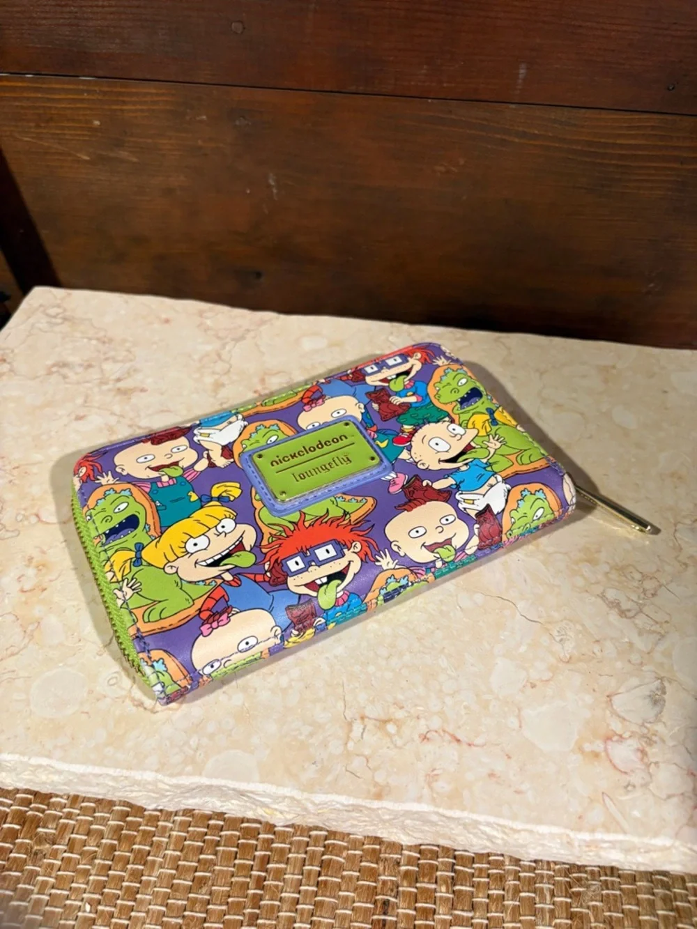 Loungefly x Nickelodeon RUGRATS Reptar Bar Allover Print Zip Around Wallet